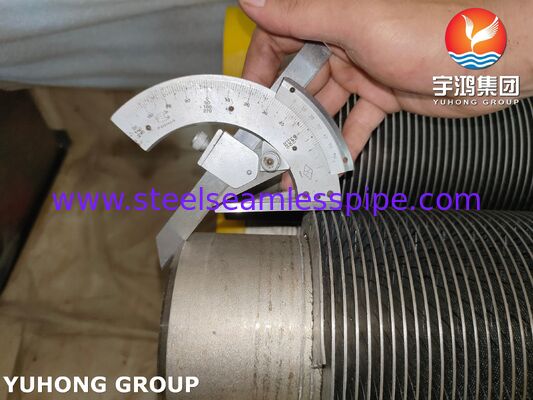 ท่อ HFW ปีก ASTM A312 TP347H เหล็กไร้ขัดสําหรับเครื่องปั่นความร้อนที่เสีย