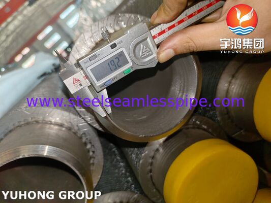 ท่อ HFW ปีก ASTM A312 TP347H เหล็กไร้ขัดสําหรับเครื่องปั่นความร้อนที่เสีย