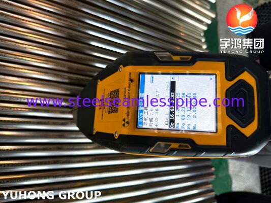 ท่อสแตนเลส A249 TP316L แบบเชื่อมอบอ่อนแบบสดใส สำหรับเครื่องแลกเปลี่ยนความร้อน / หม้อไอน้ำ / คอนเดนเซอร์