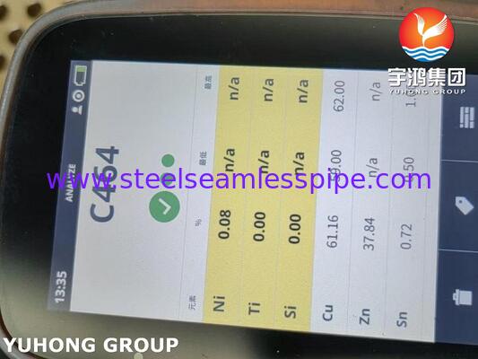 ASME SB171 C46400 ท่อทองเหลืองสำหรับงานทะเลและเครื่องแลกเปลี่ยนความร้อน พร้อมคุณสมบัติทนการกัดกร่อน