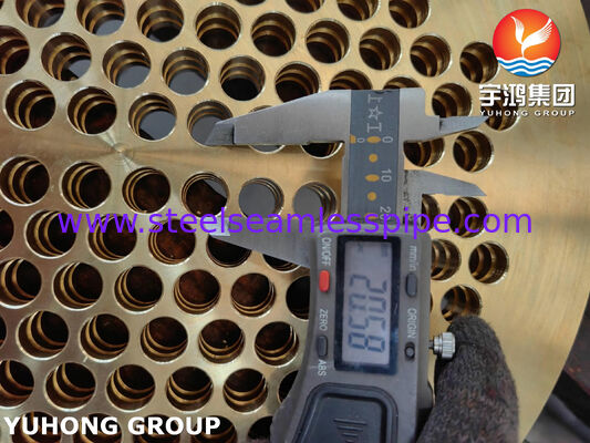 ASME SB171 C46400 ท่อทองเหลืองสำหรับงานทะเลและเครื่องแลกเปลี่ยนความร้อน พร้อมคุณสมบัติทนการกัดกร่อน
