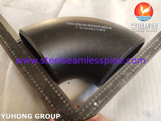 ข้อต่อท่อเหล็กคาร์บอนไร้รอยต่อแบบชนเกลียว, ข้อศอก A234 WPB สำหรับท่อแรงดัน ASME B16.9
