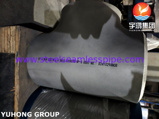 ASTM A815 UNS S31803 การติดตั้งเหล็กแบบย้อนหลัง ASME B16.9 Buttweld Duplex 2205 เทียบเทียบ Tee