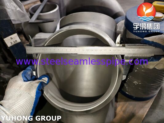 ASTM A815 UNS S31803 การติดตั้งเหล็กแบบย้อนหลัง ASME B16.9 Buttweld Duplex 2205 เทียบเทียบ Tee