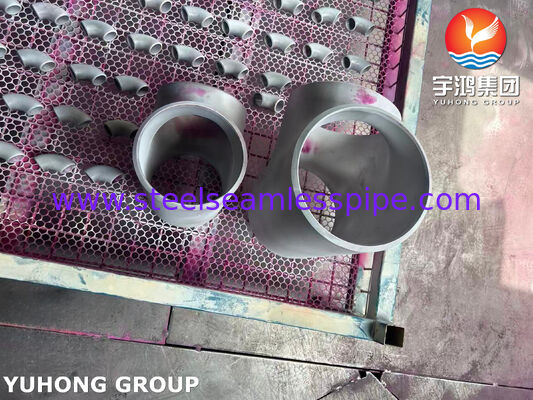 ASTM A815 UNS S31803 การติดตั้งเหล็กแบบย้อนหลัง ASME B16.9 Buttweld Duplex 2205 เทียบเทียบ Tee