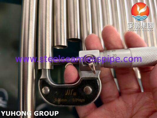 ท่อโลหะผสมนิกเกิล ASTM B163 UNS N08810 Incoloy 800H แบบไร้ตะเข็บอบอ่อนสว่างสำหรับคอนเดนเซอร์