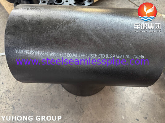 ASTM A234 WP11 CL2 สแตนเลสสแตนเลสเทียม Tee CrMo สแตนเลสสแตนเลส Buttweld Pipe Fitting B169