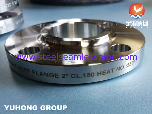 F304H สลับบนหน้าที่ยกขึ้น Flange สแตนเลส RF Flange