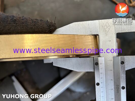 ASTM B171 C46400 กระดาษท่อทองแดงทัพเรือสําหรับเครื่องเย็นน้ําทะเลและเครื่องเย็นเรือ - องค์ประกอบแลกเปลี่ยนความร้อนจากสกัดทองแดงแบบแปรรูปแม่นยํา