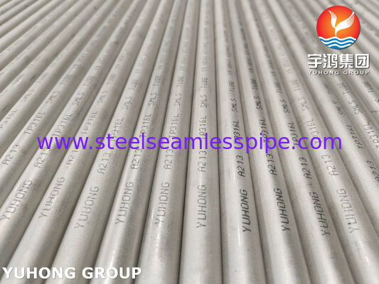 ASME SA213 TP316L ท่อไร้รอยต่อC≤0.035% ไม่มี PWHT หลังจากเชื่อมทนต่อการกัดกร่อนตามขอบเกรนสำหรับเครื่องแลกเปลี่ยนความร้อน