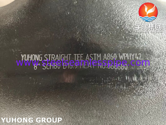 ASTM A860 WPHY 42 เหล็กกล้าคาร์บอนตรงที ASME B16.9 ข้อต่อท่อเหล็กเชื่อมชน