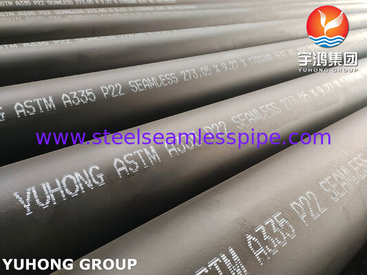 ASTM A335 P22 หลอดเหล็กสแตนเลสไร้สาย ระบบปั่นหลอดเหล็กสแตนเลสสไฟริตอัตราอุณหภูมิสูง
