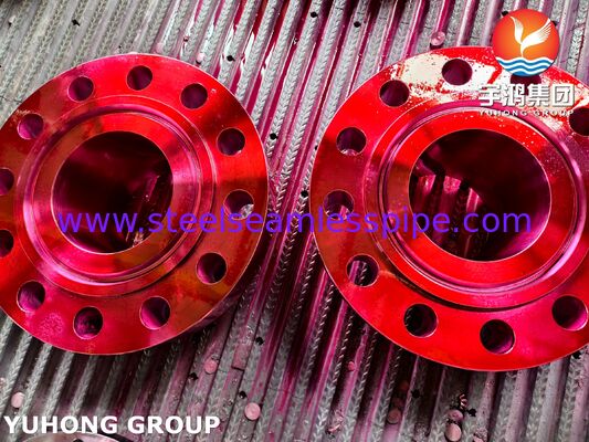 ASTM B564 UNS N04400 หน้าแปลนคอเชื่อม Monel 400 หน้าแปลนโลหะผสมทองแดงนิกเกิลหน้าแปลน WNRTJ