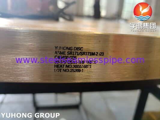 ทองแดง สังกะสีแผ่นกลม ทองแดงเรือ ASME SB171 C46400 O25