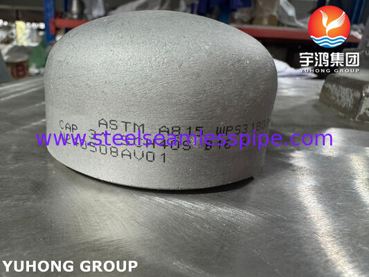 ASTM A815 WPS31803 หมวกท่อสแตนเลสแบบย้อนหลัง หมวกปลายท่อแบบย้อนหลัง 2205