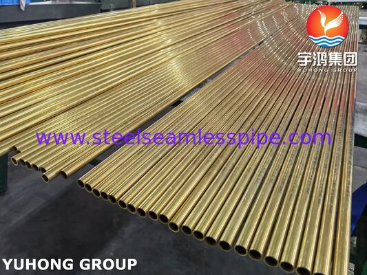 ทองแดงสกัดเหล็ก ท่อไร้รอย ASTM B111 C44300 C70600 C71500 C68700 C71640 เครื่องเย็นอากาศ เครื่องระบายอากาศ