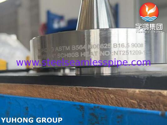 หน้าแปลนโลหะผสมนิกเกิล 625 ASTM B564 UNS N06625 หน้าแปลนคอเชื่อม Inconel 625 หน้าแปลน WNRF