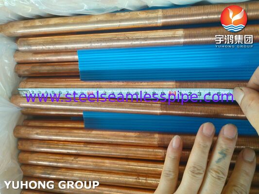 ASTM B111 C12200 ท่อไร้สายท่อทองแดง โฟสฟอร์-ดีโอไซด์สําหรับเครื่องแลกเปลี่ยนความร้อน