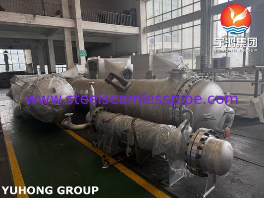 ASME SB516 เครื่องแลกเปลี่ยนความร้อนกระเป๋าและท่อ Monel400 Clad Trim Condenser สําหรับหอคอยบรรยากาศ