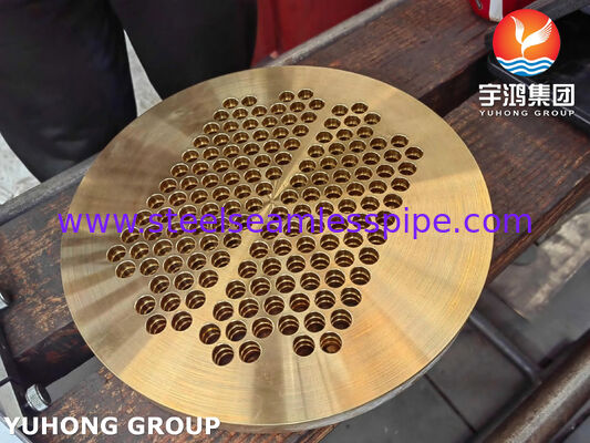 ASME SB171 C46400 ใบท่อสําหรับเครื่องแลกเปลี่ยนความร้อน เครื่องเย็นอากาศ และภาชนะความดัน