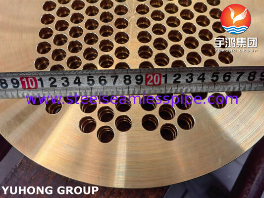 ASME SB171 C46400 ใบท่อสําหรับเครื่องแลกเปลี่ยนความร้อน เครื่องเย็นอากาศ และภาชนะความดัน