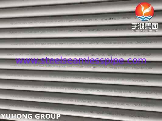 ASTM A268 TP430, UNS S43000 ท่อสแตนเลสไร้รอยสําหรับท่อแลกเปลี่ยนความร้อน