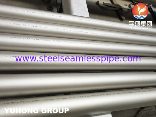 ASTM A790 UNS S31803 ท่อเชื่อมเหล็กไร้สแตนเลสแบบสองแบบสําหรับการใช้งานอุตสาหกรรมที่เกรด