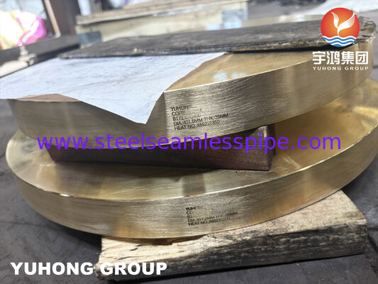 ASTM B171 C46400 ผังทองแดงทองเหลืองทหารเรือสําหรับการใช้งานทางทะเลและอุตสาหกรรม