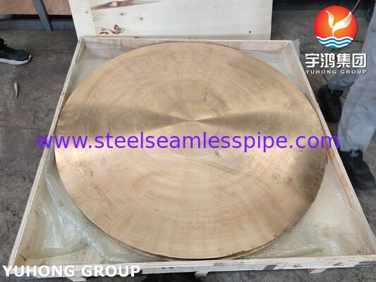 ASME SB171 UNS C46400 ทหารเรือทองแดงแผ่นโกงวงกลมว่าง ทองแดงสกัดเหล็กโกงแผ่น