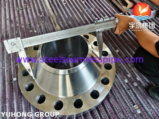 ASTM A182 F347 แฟลนจ์คอผสม / EN 1.4550 แฟลนจ์เหล็กไร้ขัด WNRTJ แฟลนจ์