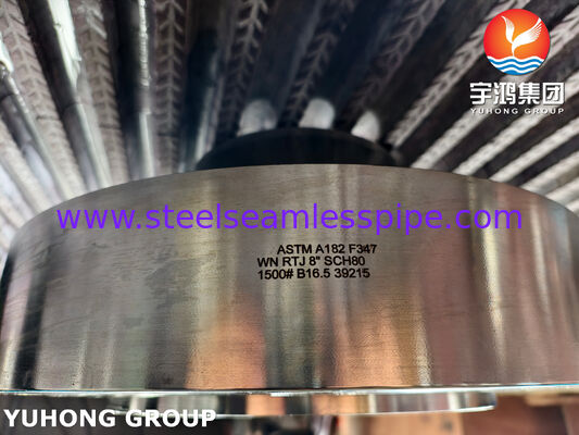 ASTM A182 F347 แฟลนจ์คอผสม / EN 1.4550 แฟลนจ์เหล็กไร้ขัด WNRTJ แฟลนจ์