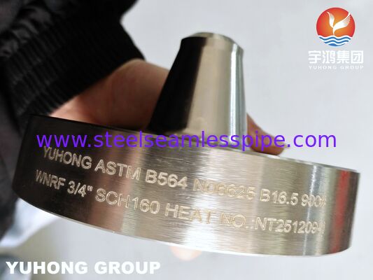 ASTM B564 Inconel 625 Nickel Alloy การปั่นคอ ใบหน้าที่ยกขึ้น แฟลนจ์ทนทานต่อการกัดกร่อน