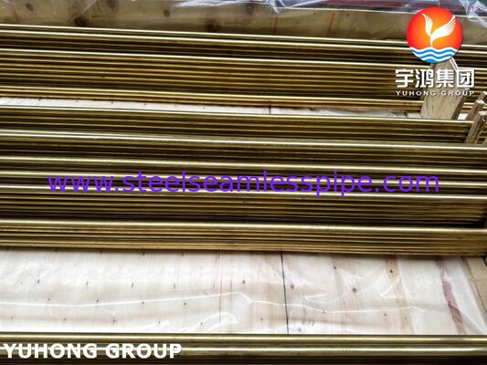 ท่อทองเหลืองแอดมิรัลตี ASTM B111 C44300 แบบ U-bend ความแม่นยำสำหรับคอนเดนเซอร์และเครื่องแลกเปลี่ยนความร้อน