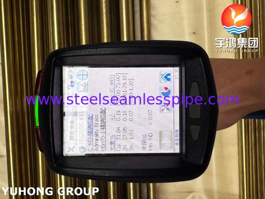 ท่อทองเหลืองแอดมิรัลตี ASTM B111 C44300 แบบ U-bend ความแม่นยำสำหรับคอนเดนเซอร์และเครื่องแลกเปลี่ยนความร้อน