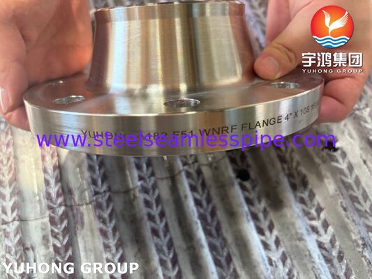 ASTM A182 F51 หน้าแปลน UNS S31803 เหล็กดูเพล็กซ์ หน้าแปลนคอเชื่อม หน้าแปลน WNRF แบบตีขึ้นรูป