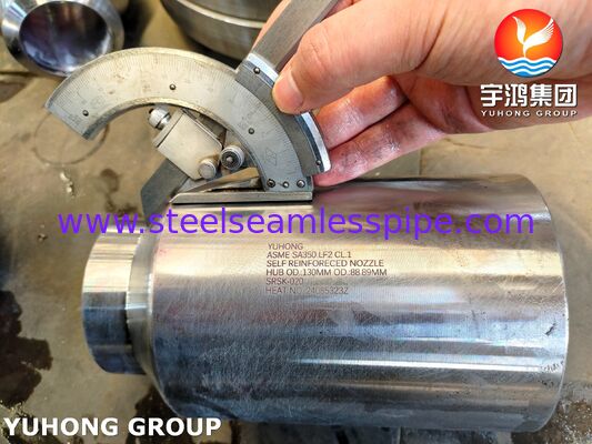 ASTM A350 LF2 ฟอร์จหัวฉีดเสริมแรงในตัวสำหรับภาชนะรับแรงดันและเครื่องแลกเปลี่ยนความร้อน