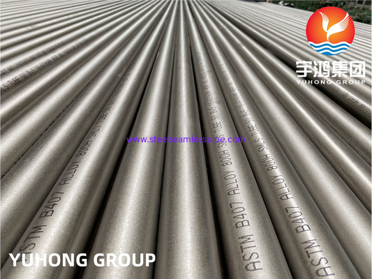 ASTM B407 UNS N08810 / Incoloy 800H / DIN 1.4958 ท่อสกัดเหล็กไนเคิลไร้รอย