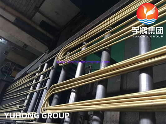 ASTM B111 UNS C68700 อลูมิเนียมท่อทองแดง ท่อบิด U ท่อแลกเปลี่ยนความร้อน