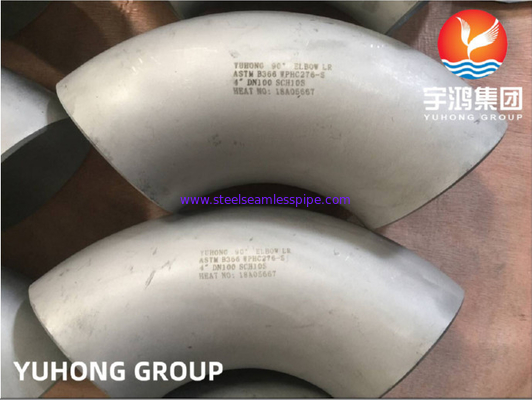 ASTM B366 WPHC276-S DN100 Sch10s ข้องอ 90 องศา LR B16.9