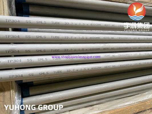 ASTM A213 TP304 / TP304L ท่อไร้รอยเหล็กไร้ขัดสําหรับเครื่องแลกเปลี่ยนความร้อน