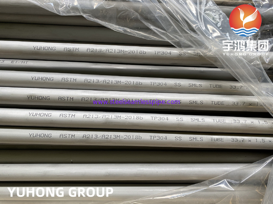 ASTM A213 TP304 / TP304L ท่อไร้รอยเหล็กไร้ขัดสําหรับเครื่องแลกเปลี่ยนความร้อน