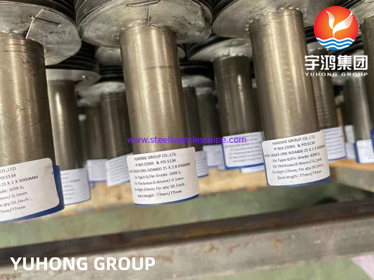 ท่อปีกที่ติดตั้ง ASME SB163 Monel 400 ท่อสกัดของไนเคิล ประเภท G