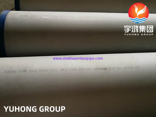 ASTM A312 TP317L สแตนเลสไม่มีรอยต่อท่อ 100% ET UT Boiler Tube