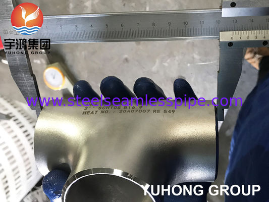 ASTM A815 S32750 ซูเปอร์ดูเพล็กซ์สแตนเลสสตีล ทีเท่ากัน พร้อมความสามารถในการบริการคลอไรด์ อุปกรณ์เชื่อมชน