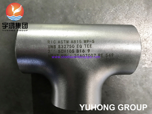 SUPER DUPLEX EQUAL TEE A815 UNS S32750/2507 BUTT WELD FITTING