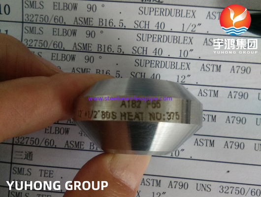 ASTM A182 F51 F53 F55 เหล็กกล้าไร้สนิม MSS SP 97 S32760 ANSI B16.11 ข้อต่อท่อปลอม