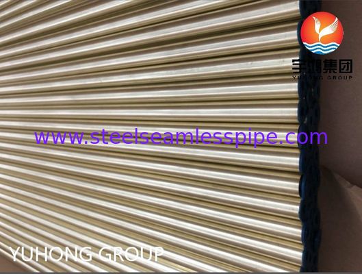 ASTM B111 C44300 O61 ท่อทองแดงไร้สาย ท่อทองแดงกลมสําหรับอุปกรณ์แลกเปลี่ยนความร้อน