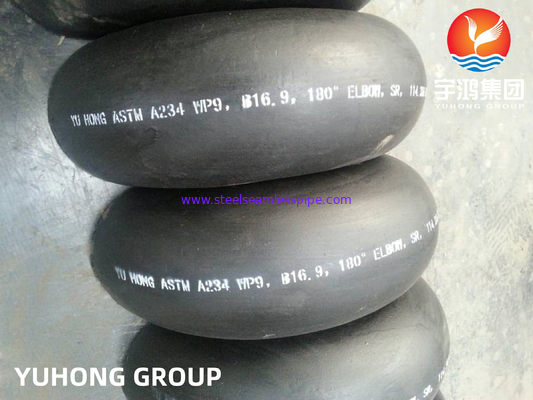 ASTM A234 WP9 180 องศา การกลับเอลโค้ทสแตนเลสสแตนเลส Buttweld Fitting