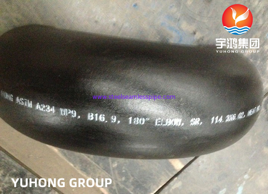 ASTM A234 WP9 180 องศา การกลับเอลโค้ทสแตนเลสสแตนเลส Buttweld Fitting