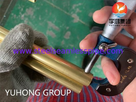 ASTM B111 C68700 ท่อสกัดทองแดงไร้สายสําหรับการใช้งานเครื่องแลกเปลี่ยนความร้อน